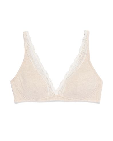 bralette met kant zonder beugel naturel naturel - 21900205NATURAL - HEMA