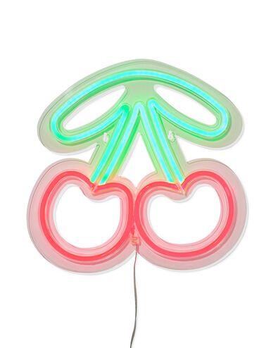 Neon-LED-Lampe, 29 x 30 cm, Kirschen  - 61104542 - HEMA