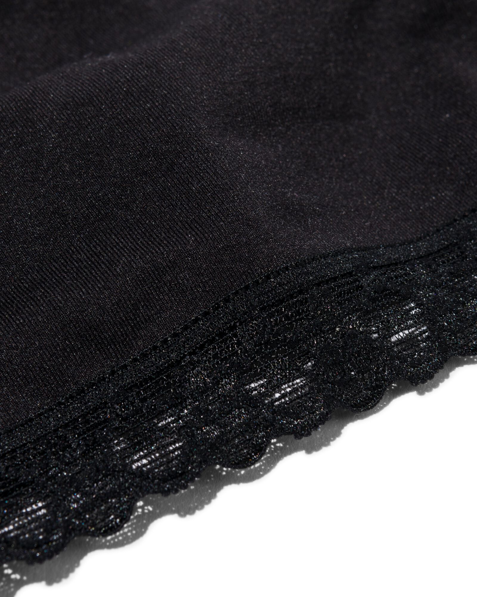 string femme sans coutures dentelle noir M - 19650102 - HEMA