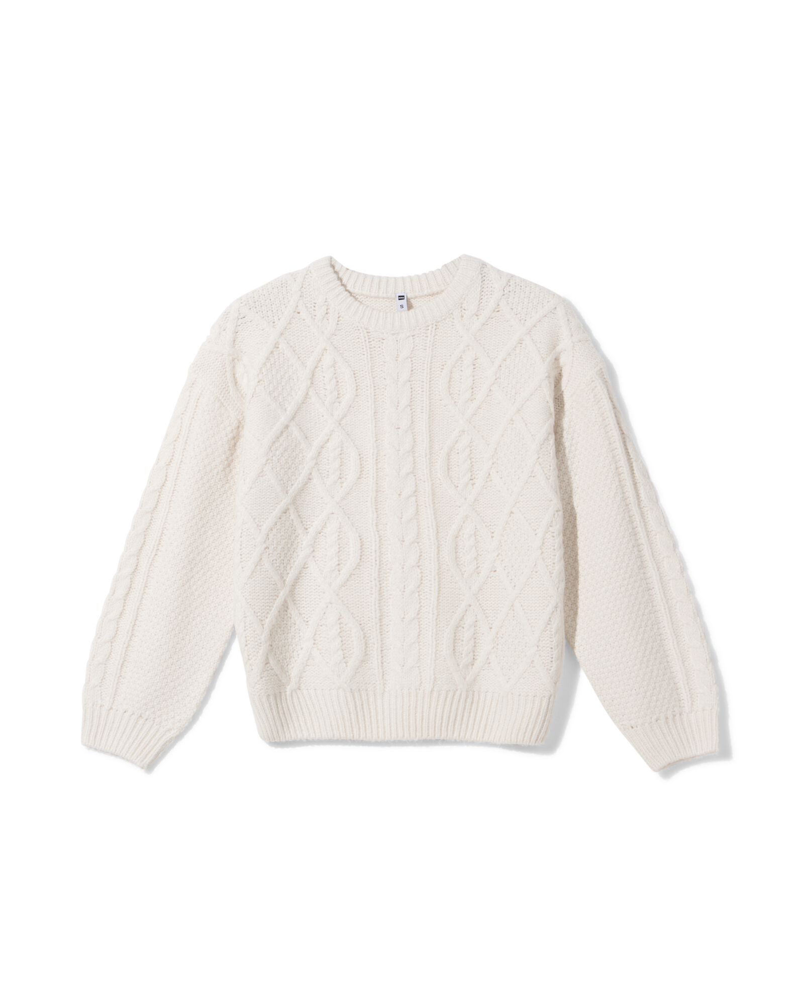pull en maille torsad&eacute;e femme helly blanc cass&eacute; - 36204960OFFWHITE - HEMA