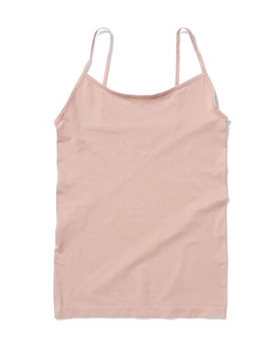 dameshemd naadloos micro spaghettibandjes beige beige - 19607630BEIGE - HEMA