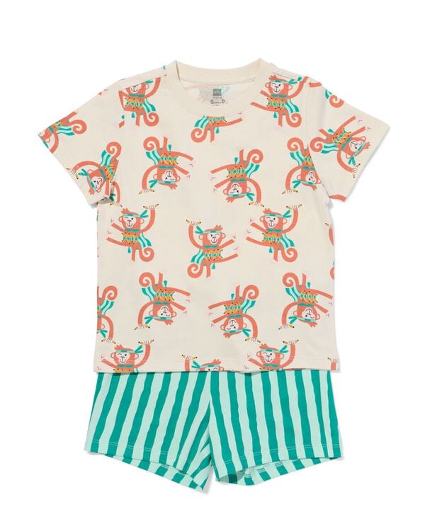 kindershortama dieren gebroken wit gebroken wit - 23001760OFFWHITE - HEMA