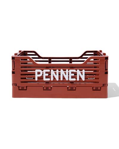 caisse pliable &agrave; lettres recycl&eacute;e brun - 1000032614 - HEMA