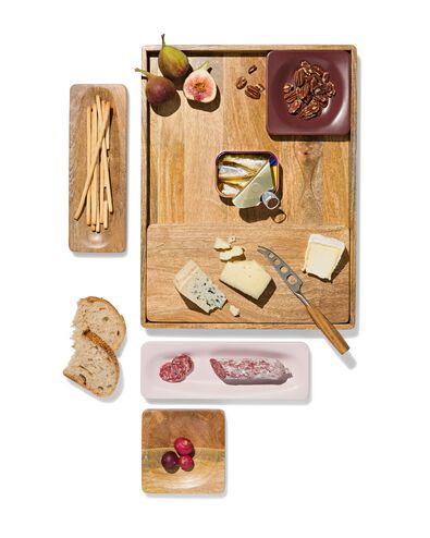planche de service double face 28,5x10cm bois de manguier - 9650396 - HEMA