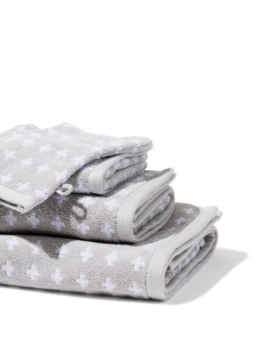 Serviettes de bain - qualité épaisse - croix gris clair gris clair - 1000015754 - HEMA