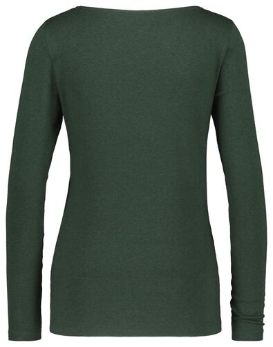 Damen-Shirt, U-Boot-Ausschnitt dunkelgrün - 1000021153 - HEMA