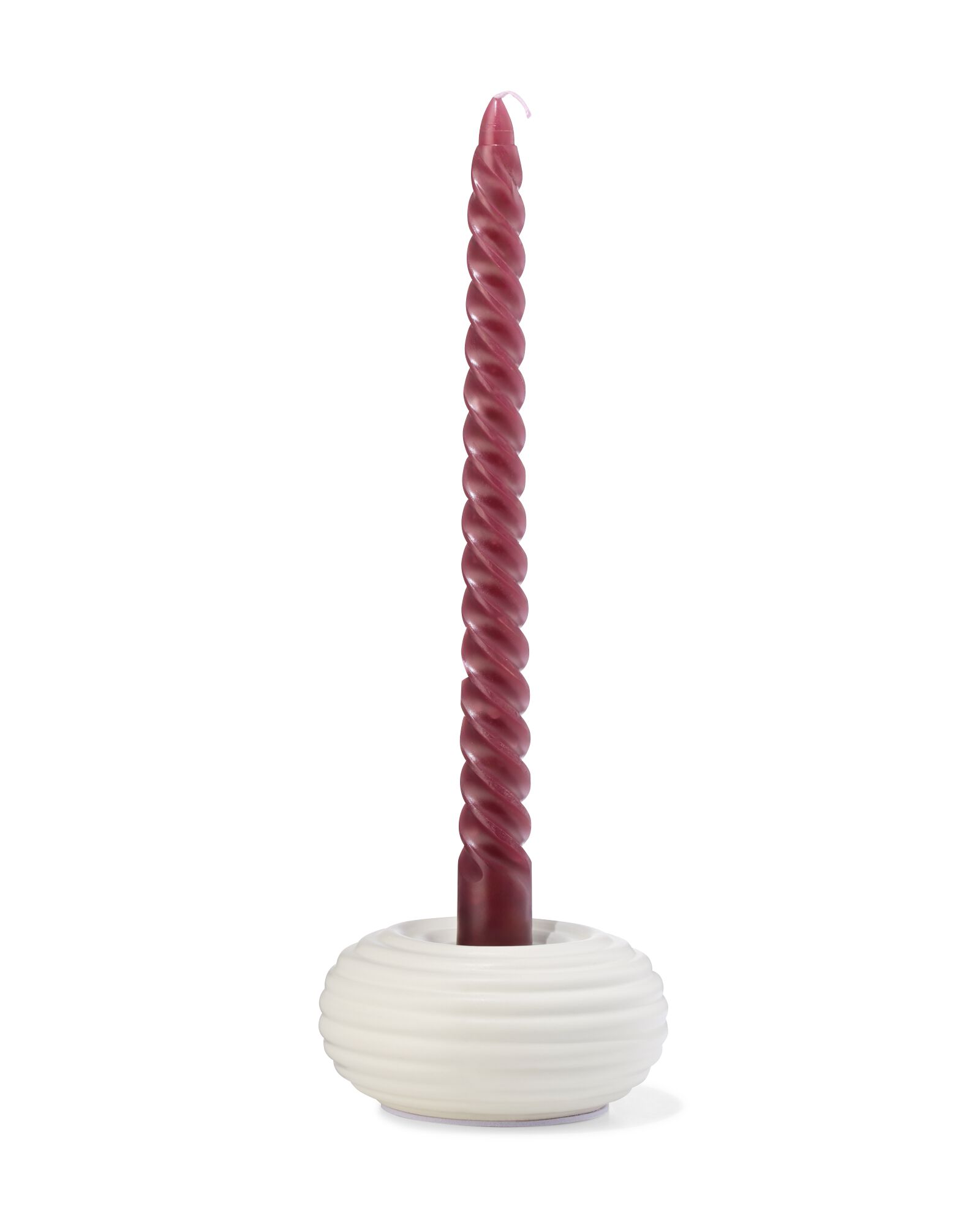 bougeoir S c&eacute;ramique nervur&eacute; naturel - 13324230 - HEMA