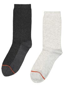 2 paires de chaussettes thermo femme gris chiné gris chiné - 1000017003 - HEMA