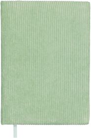 carnet A5 ligné textile vert - 14100238 - HEMA