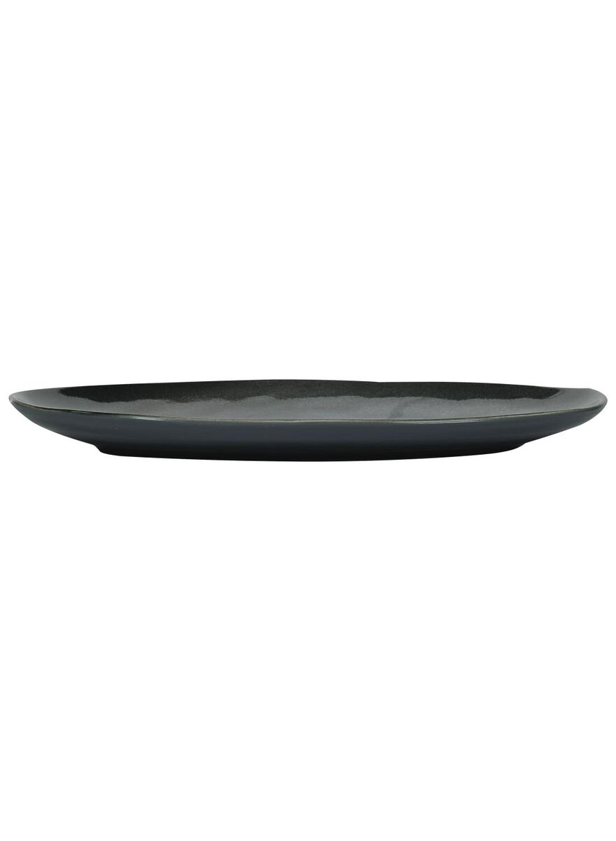 Schale Porto, 30 cm, reaktive Glasur, schwarz - 9602036 - HEMA