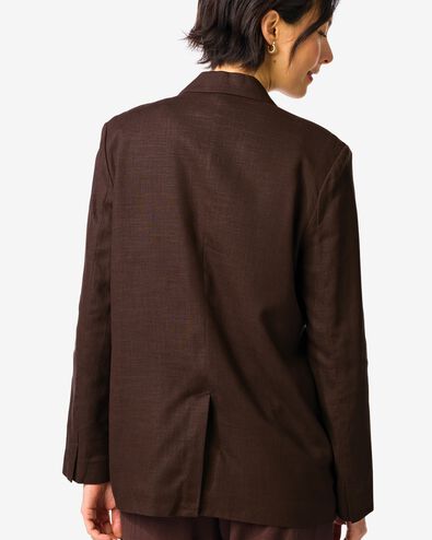 blazer femme Isla marron fonc&eacute; marron fonc&eacute; - 36208610DARKBROWN - HEMA