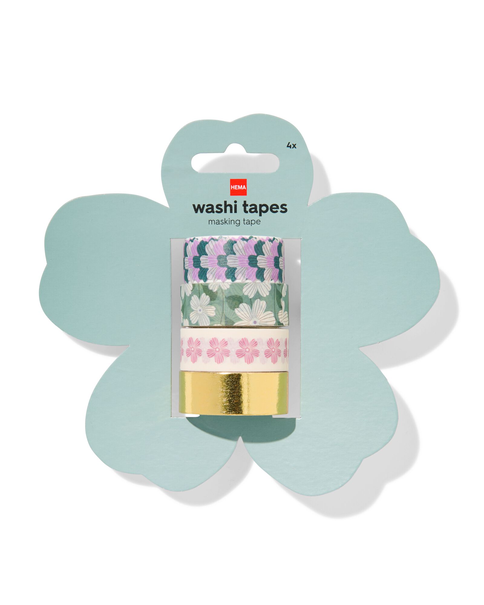 Washi Tape Blumen &ndash; 4 Rollen  - 14102313 - HEMA