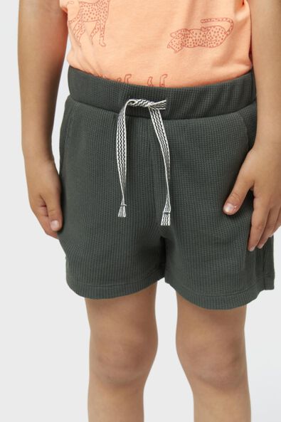 Kinder-Shorts, Waffelstruktur dunkelgrün - 1000027904 - HEMA