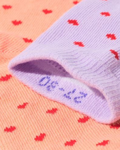 kindersokken hartjes - 5 paar roze - 4360460PINK - HEMA