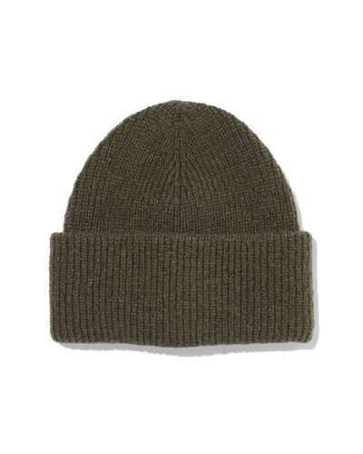 heren beanie donkergroen - 16500008 - HEMA