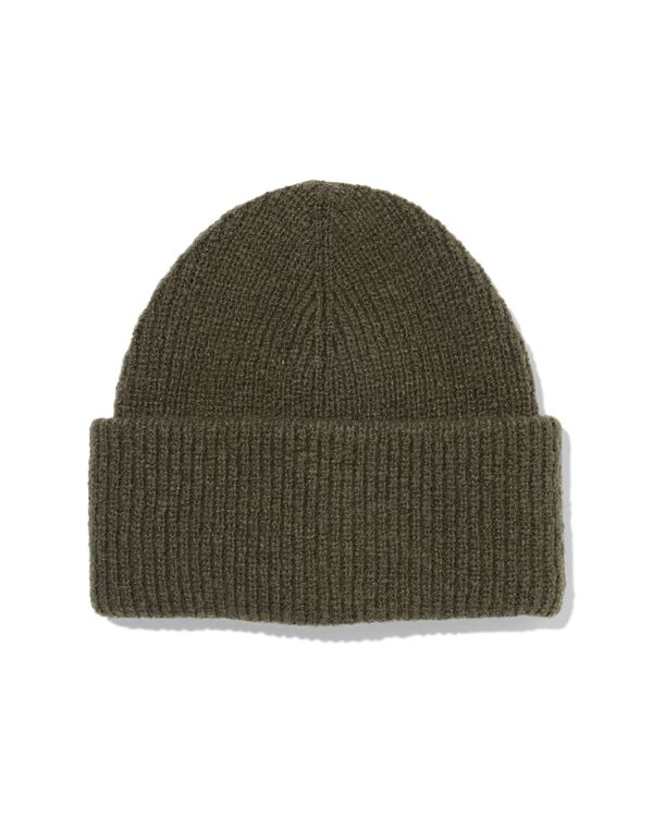 heren beanie donkergroen - 16500008 - HEMA