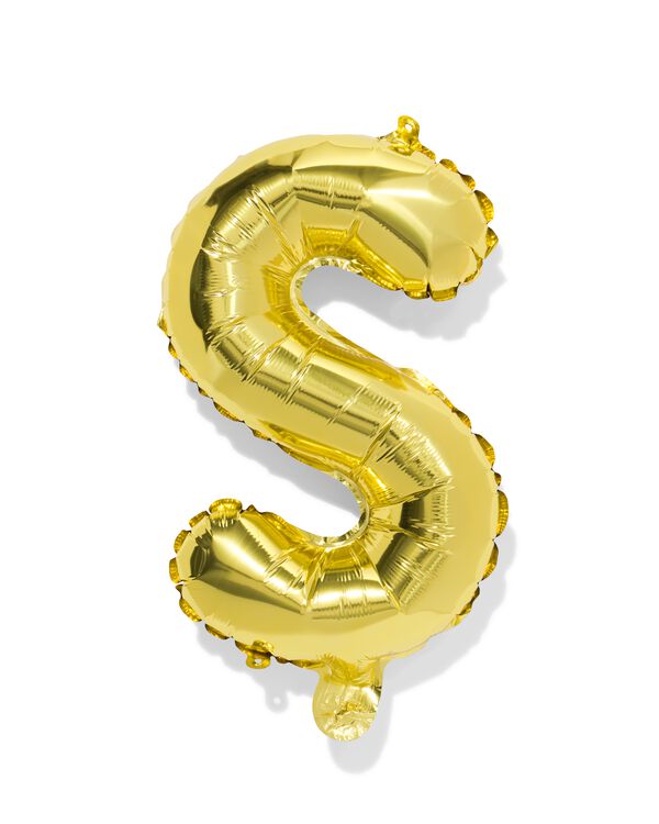 Folienballon Buchstabe S, 30 cm, Gold - 14260049 - HEMA