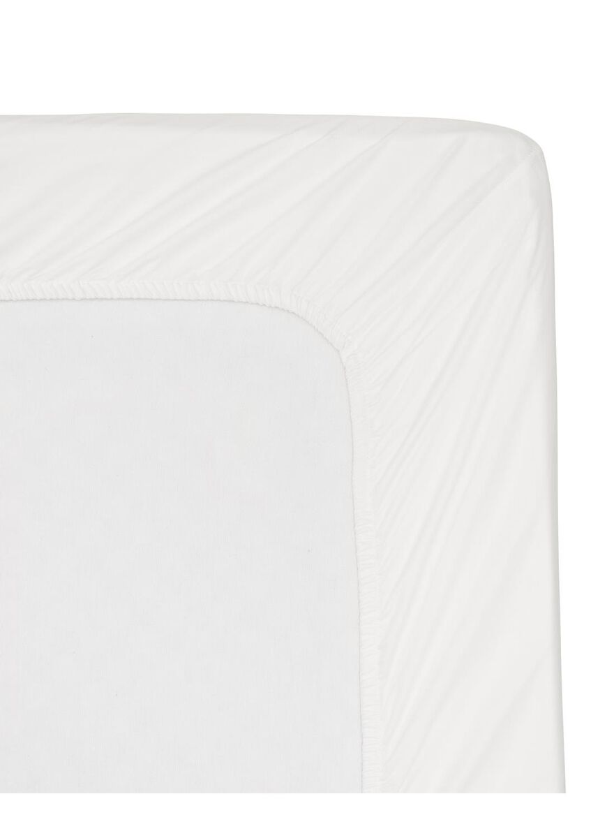 drap-housse - hôtel percale de coton - 160 x 200 cm - blanc blanc 160 x 200 - 5140034 - HEMA