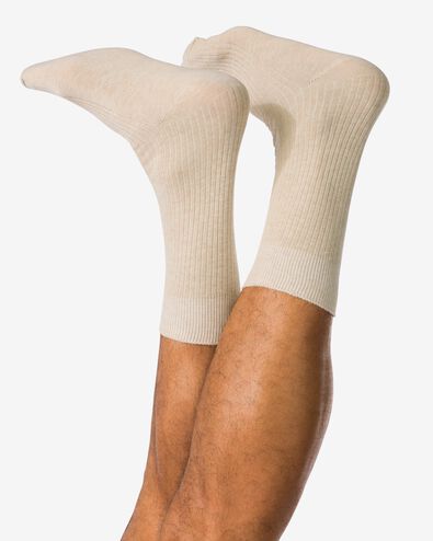 Herrensocken, gerippt  beige - 4150570BEIGE - HEMA