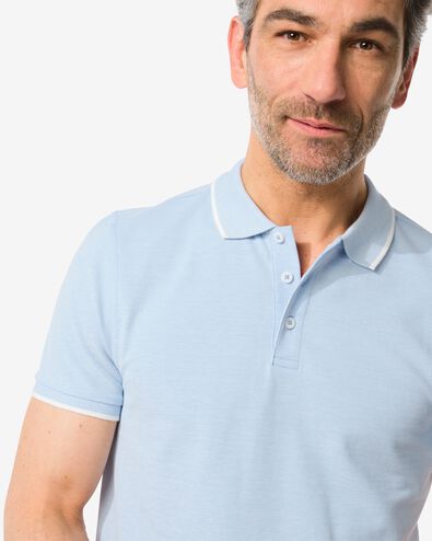 Herren-Poloshirt, Piqué blau blau - 2115702BLUE - HEMA
