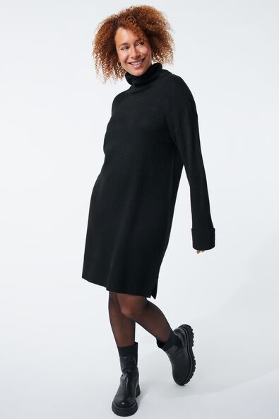 robe femme avec col en maille Vicky noir S - 36332671 - HEMA