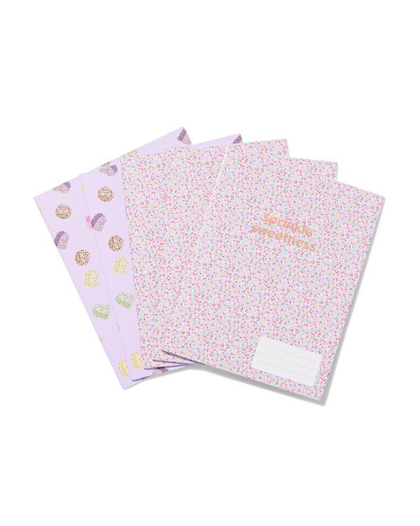 Lot De 5 Cahiers A5 Landré - 80 Feuilles Lignées, Papier 70g/m², Spirale 360°