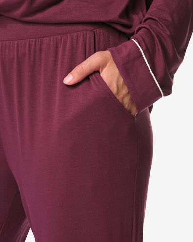 pyjama femme bordeaux - 23401405BURGUNDYRED - HEMA