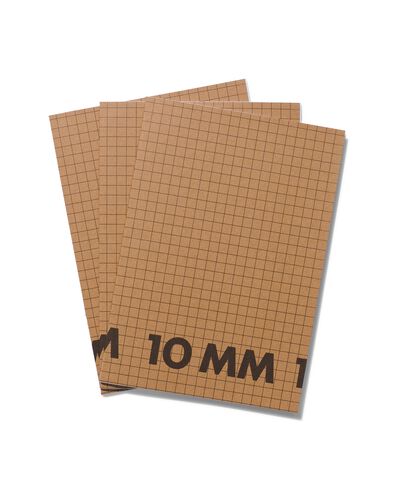 3-pak schriften A4 geruit 10 mm - 14170057 - HEMA