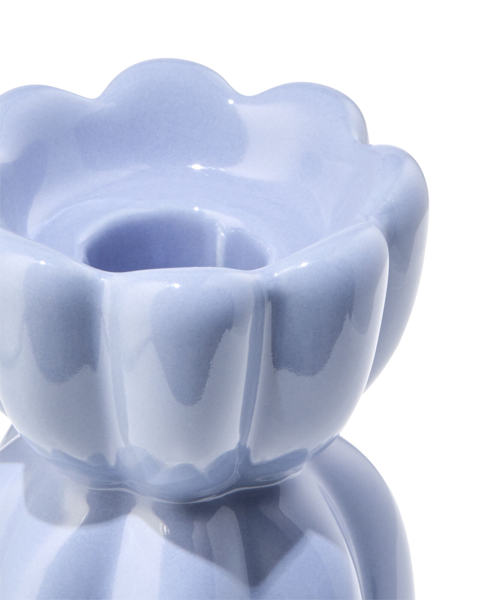 kandelaar ⌀6x10cm keramiek klaproos - 13326008 - HEMA