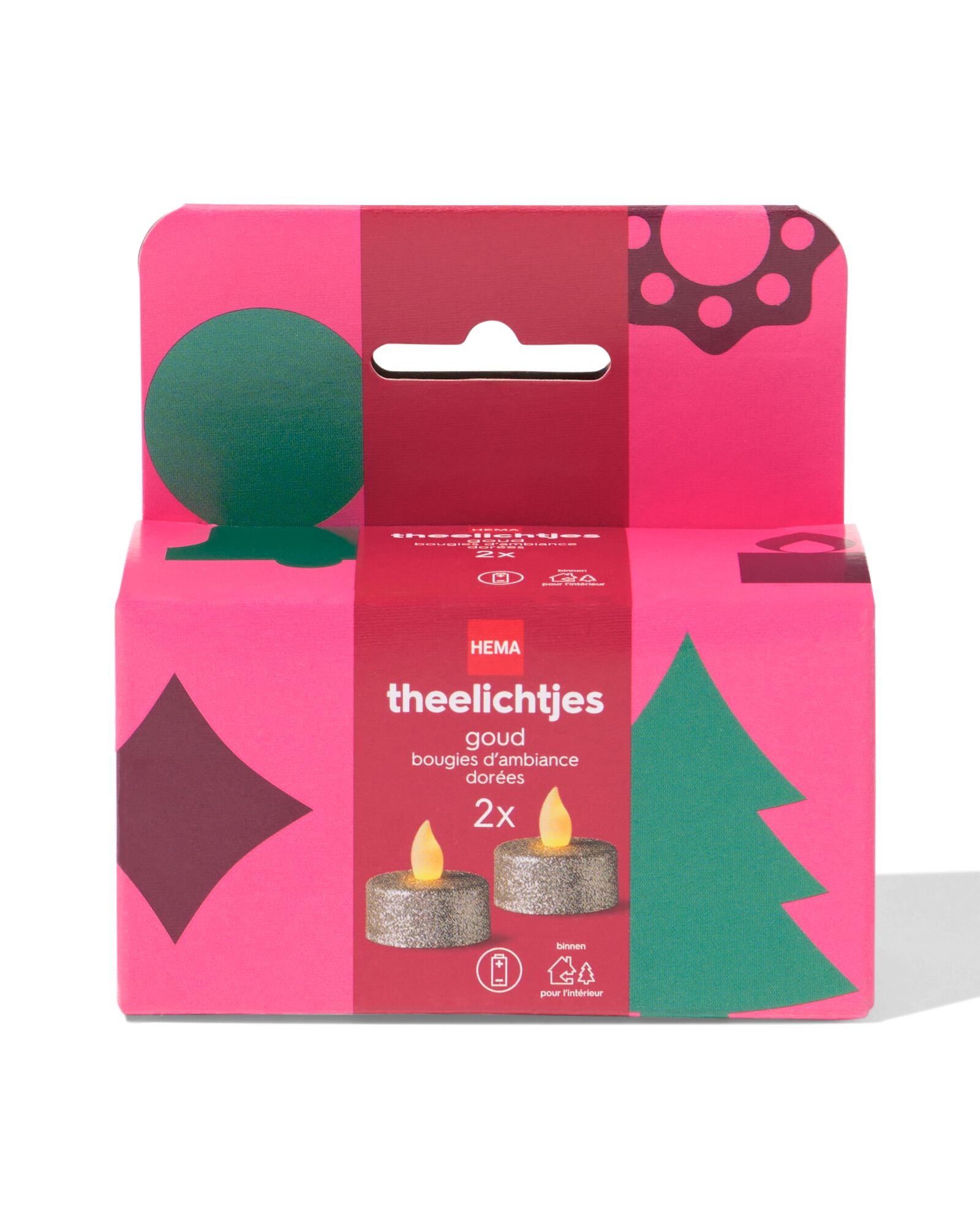 bougies chauffe-plat led or - 25510041 - HEMA