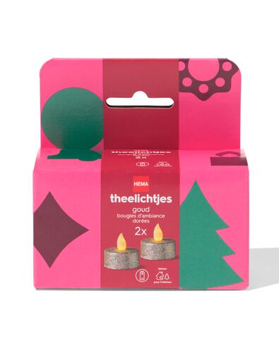 bougies chauffe-plat led or - 25510041 - HEMA