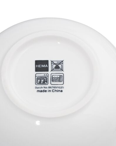 Minisch&auml;lchen ⌀ 8 &times; 2,5 cm, KNAP, New Bone, Wei&szlig; - 9650412 - HEMA