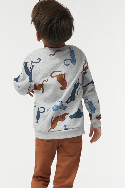 Kinder-Sweatshirt, Geparden grau grau - 1000028343 - HEMA