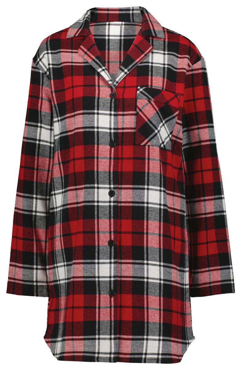 chemise de nuit en flanelle femme War Child rouge - 1000025830 - HEMA