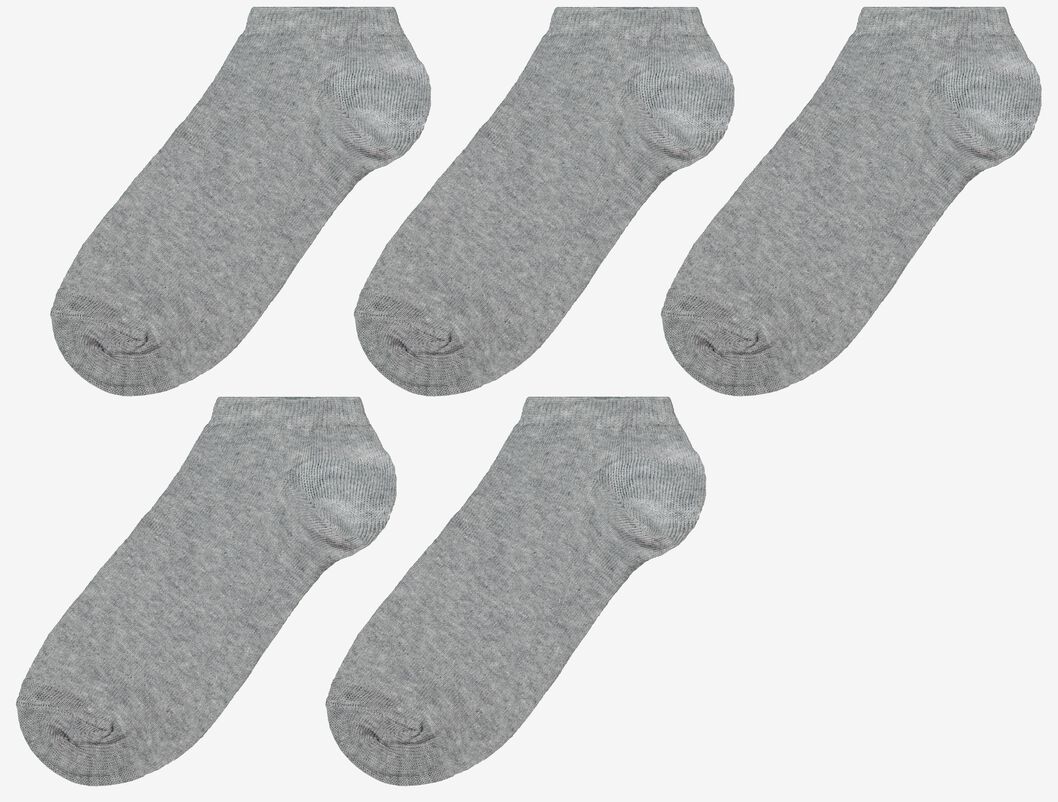 5 paires de socquettes femme gris chiné 39/42 - 4230162 - HEMA