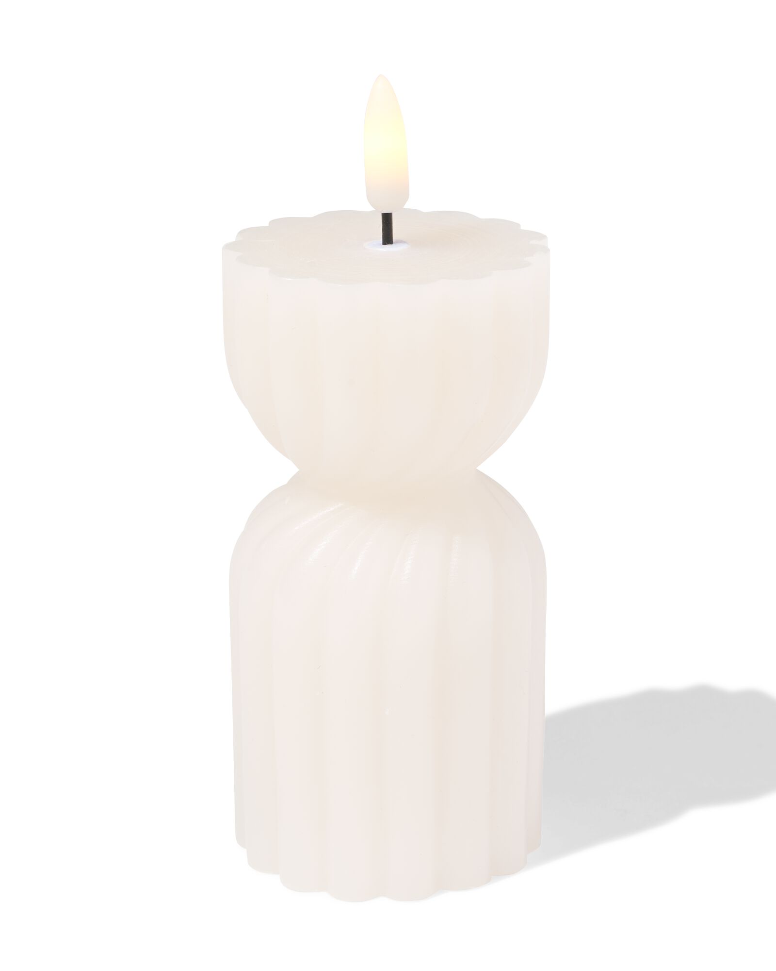 bougie forme led ⌀6.2x15cm diabolo ivoire - 13550132 - HEMA