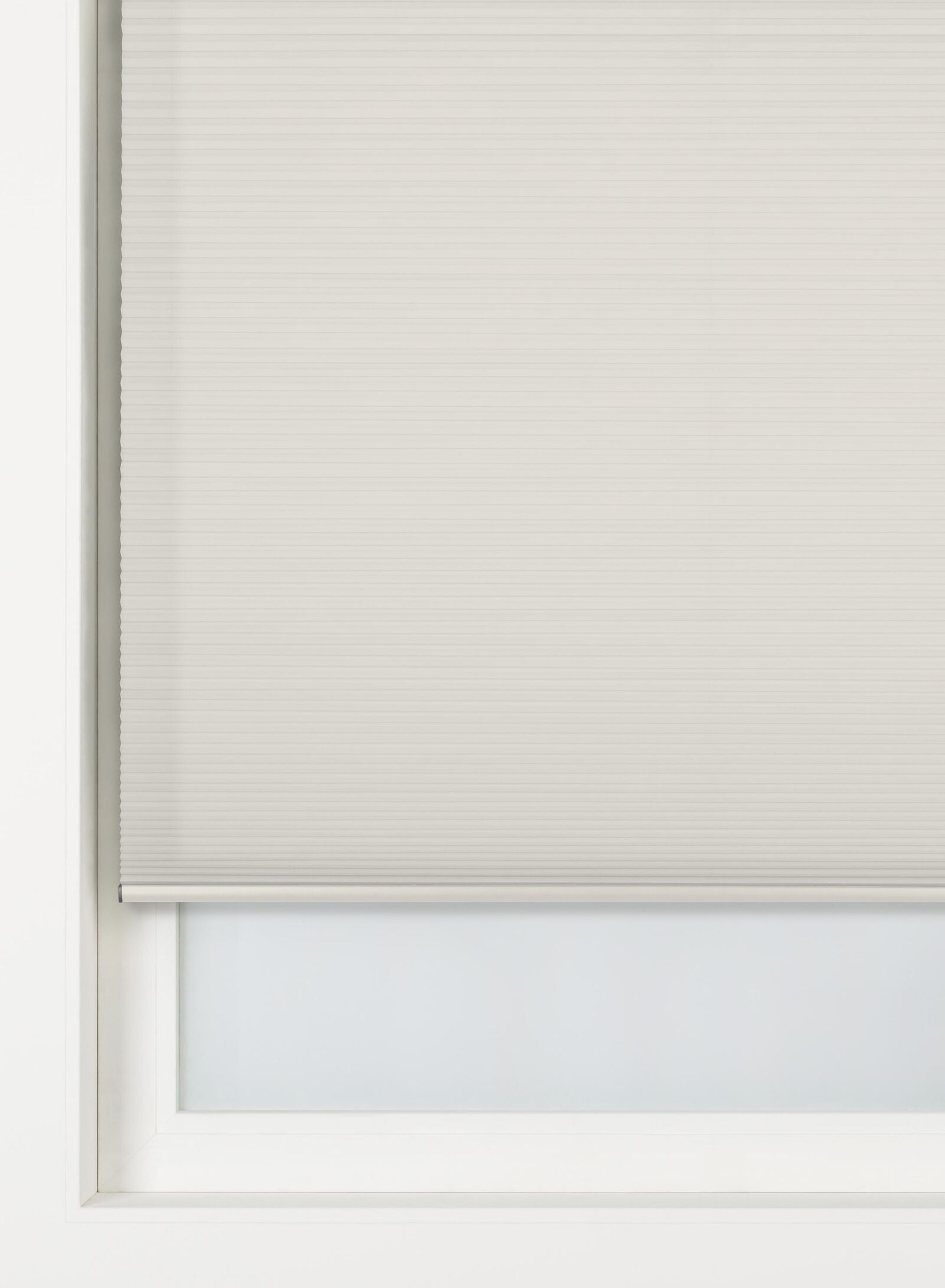 plisse dubbel lichtdoorlatend witte achterzijde beige (beige)
