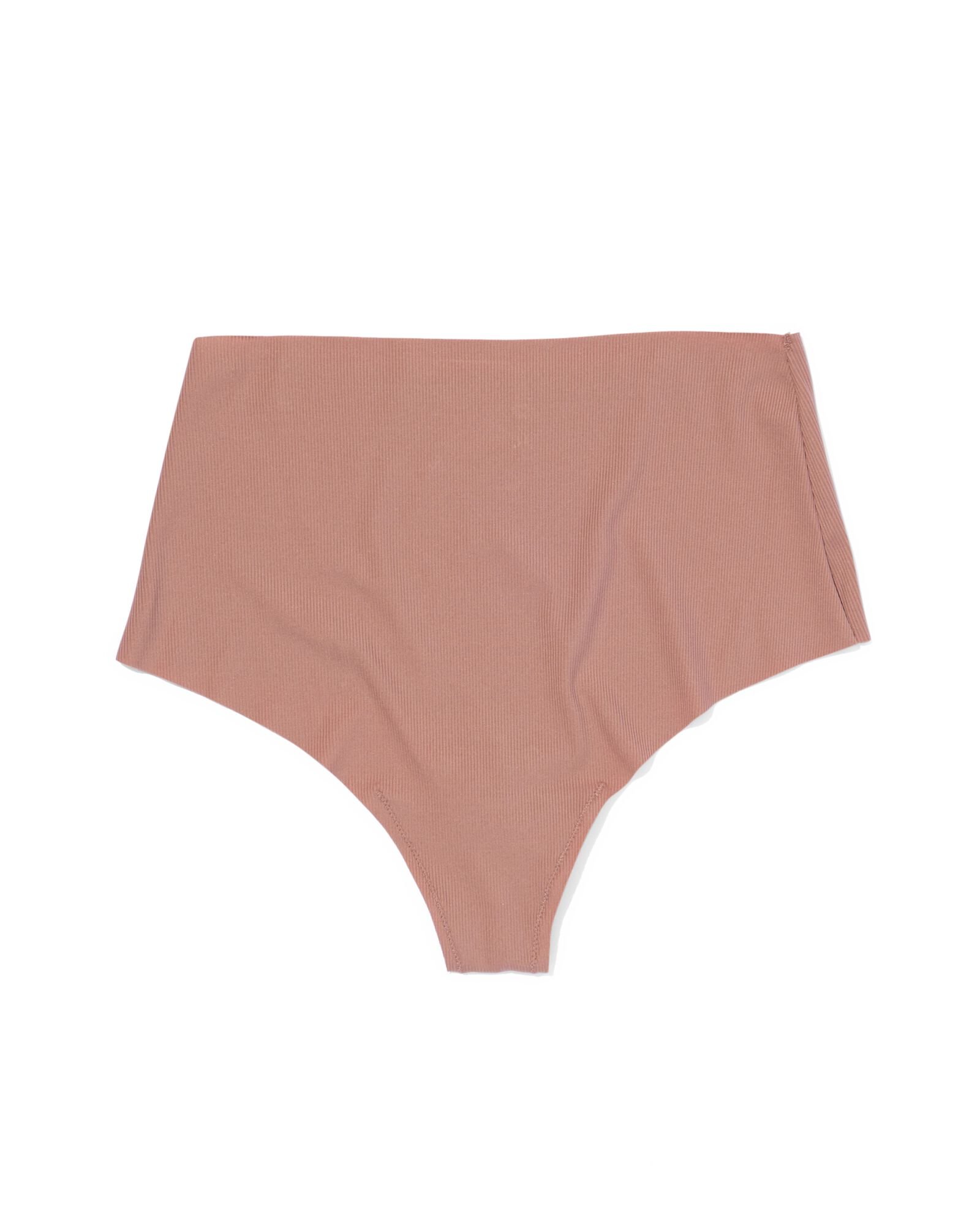 string femme taille haute microfibre côtelé confort ultime marron clair marron clair - 19640645LIGHTBROWN - HEMA