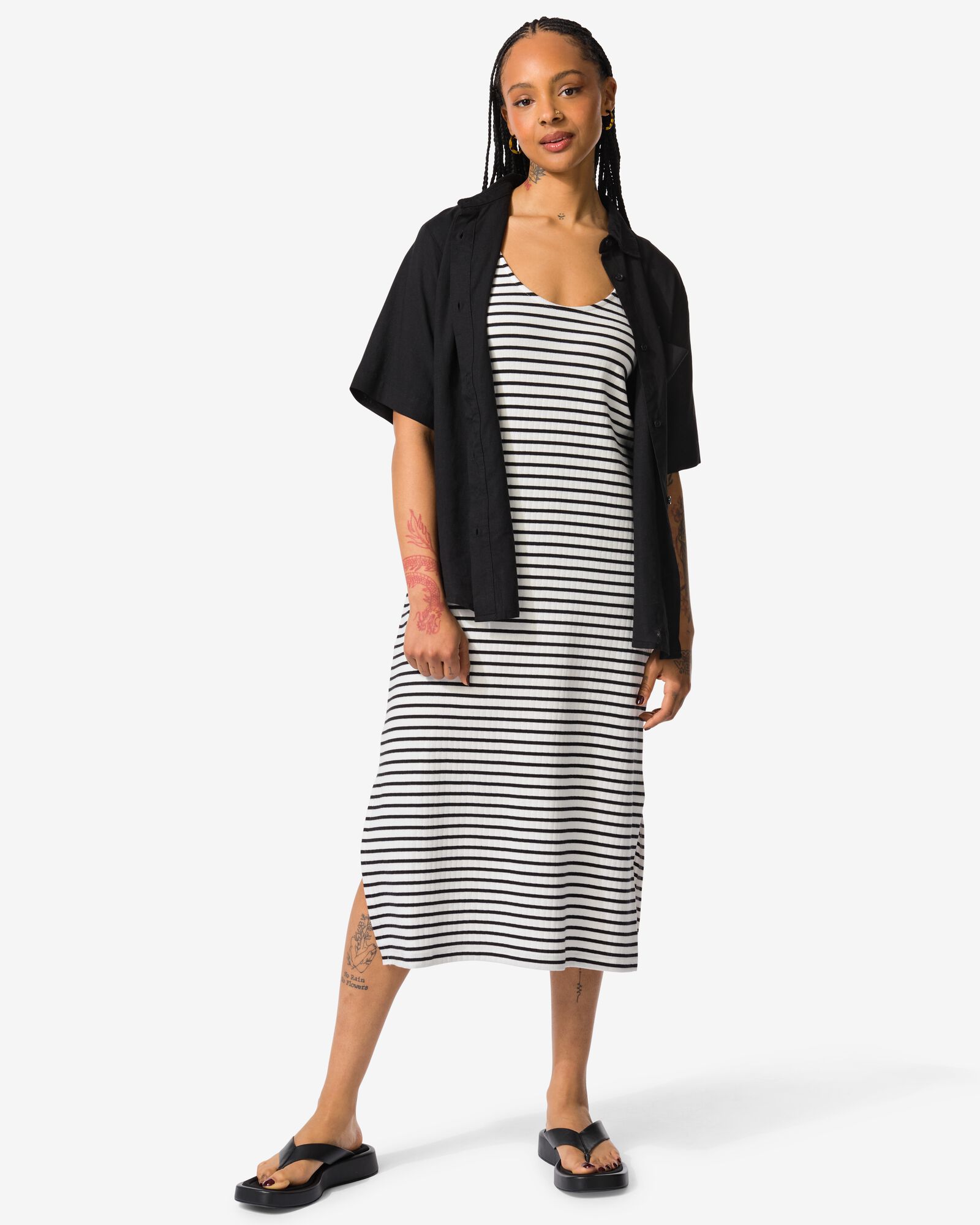 Damenkleid Noel schwarz/weiß - 36201475BLACKWHITE - HEMA