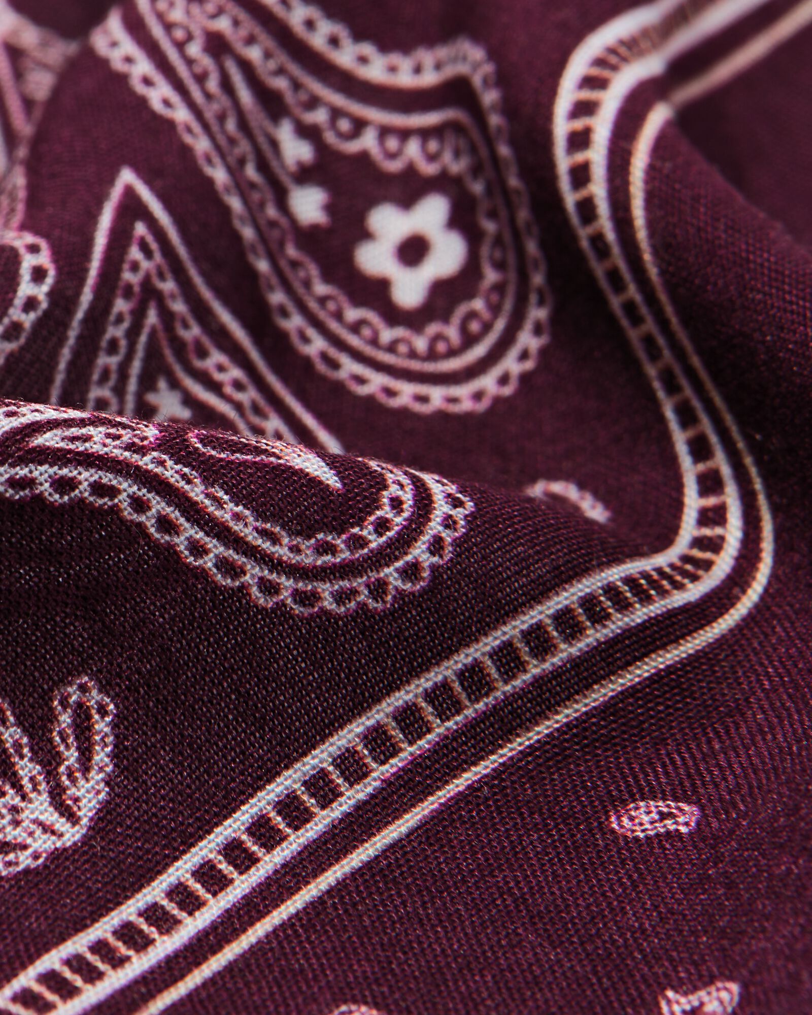 damessjaal 60x60cm viscose paisley rood - 1760182 - HEMA