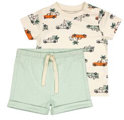 Baby-Set, T-Shirt und Hose, Autos eierschalenfarben eierschalenfarben - 1000027364 - HEMA