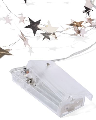 Lichterkette 1 m mit 16 LED-Silbersternen für den Innenbereich - 25510037 - HEMA