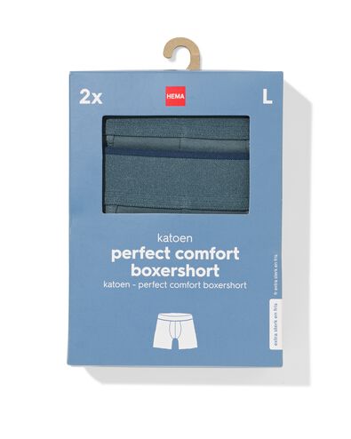 herenboxers perfect comfort - 2 stuks groen groen - 19190360GREEN - HEMA