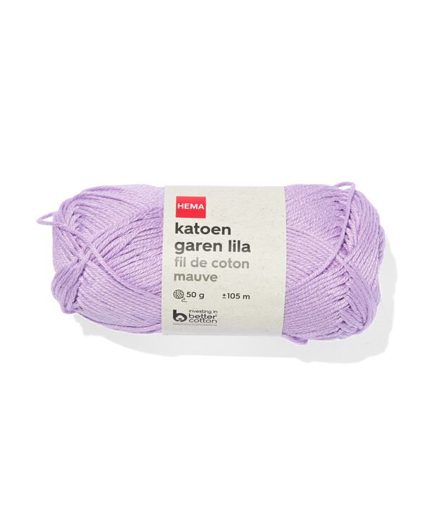 katoen garen 50g 105m lila - 60760019 - HEMA