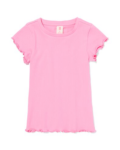 t-shirt enfant c&ocirc;tel&eacute; rose rose - 30846406PINK - HEMA