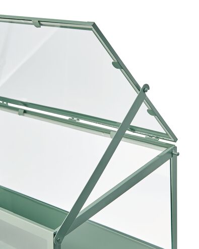 Gewächshaus, 45 x 27 x 23 cm, grün, Metall/Glas - 41810350 - HEMA