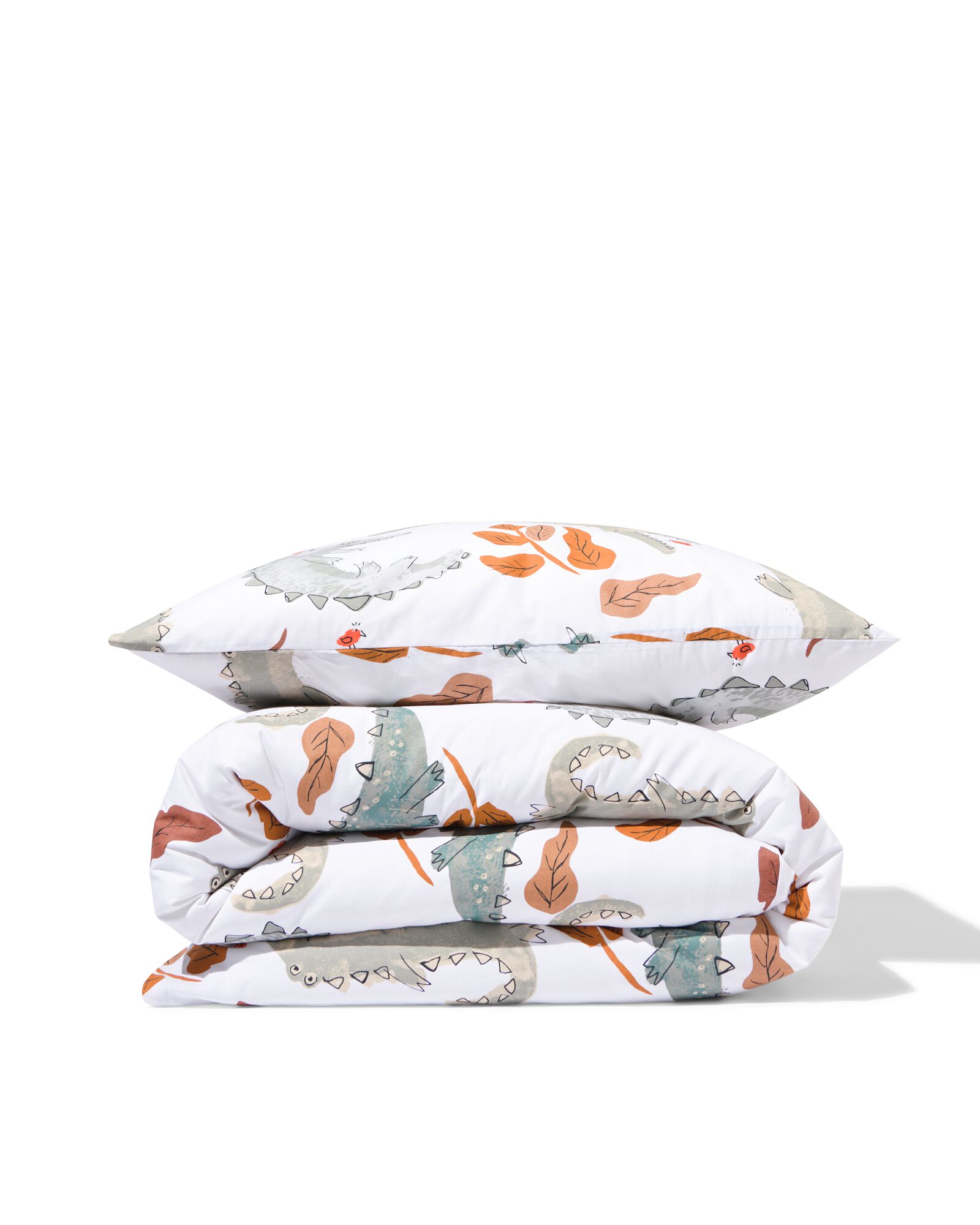 housse de couette enfant 140x200 coton doux crocodiles - 5730206 - HEMA