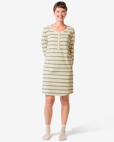 chemise de nuit femme rayures vert - 23407520GREEN - HEMA