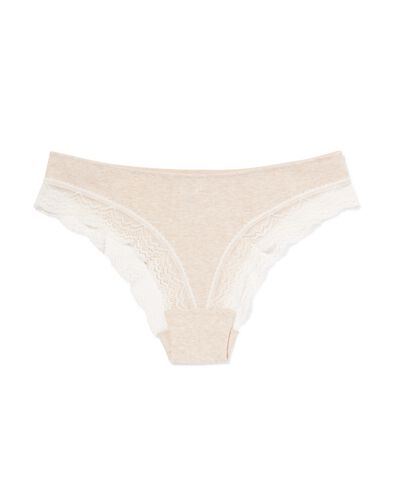slip br&eacute;silien femme c&ocirc;tel&eacute; avec dentelle naturel naturel - 21900334NATURAL - HEMA