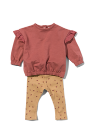 ensemble de vêtements bébé legging et sweat rose rose - 1000029733 - HEMA